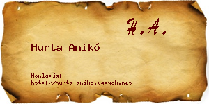 Hurta Anikó névjegykártya